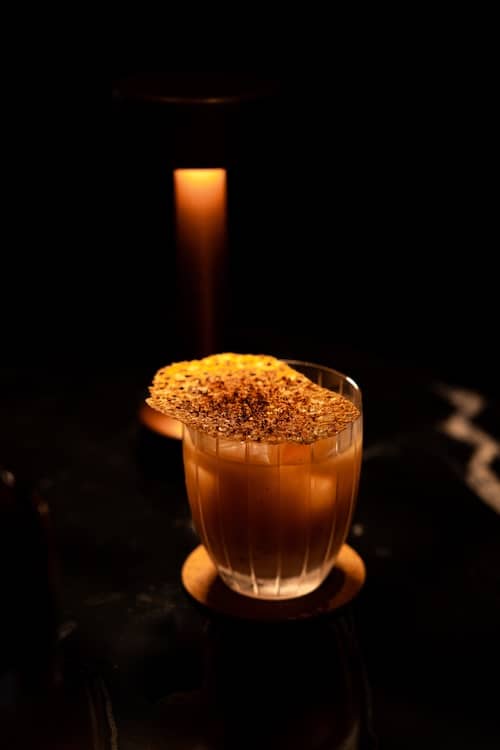 Beautifully displayed drink